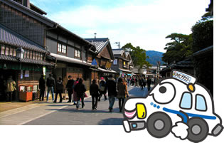 地元松阪のドライバーによる車内観光案内